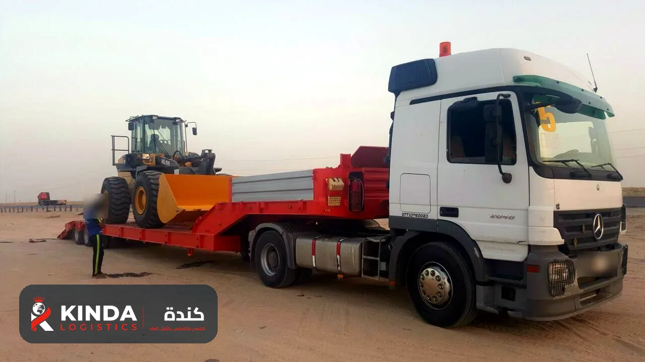 نقل شفل على مقطورة منخفضة